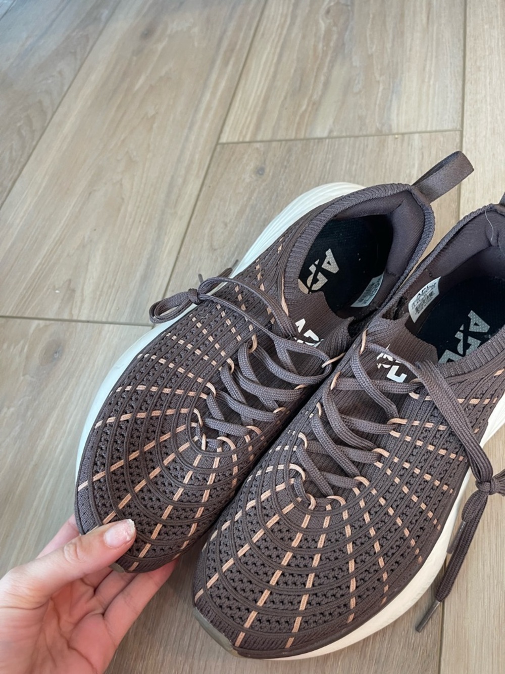 APL Brown Knit Men's Techloom Zipline Sneaker - Picture 3 of 7